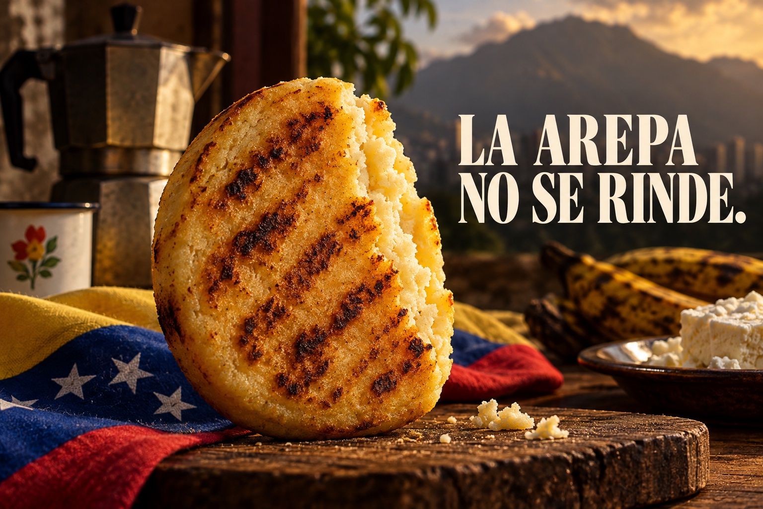 The arepa doesn't give up